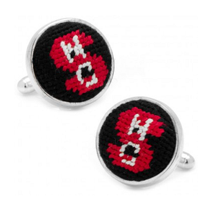 North Carolina State University Needlepoint Cufflinks